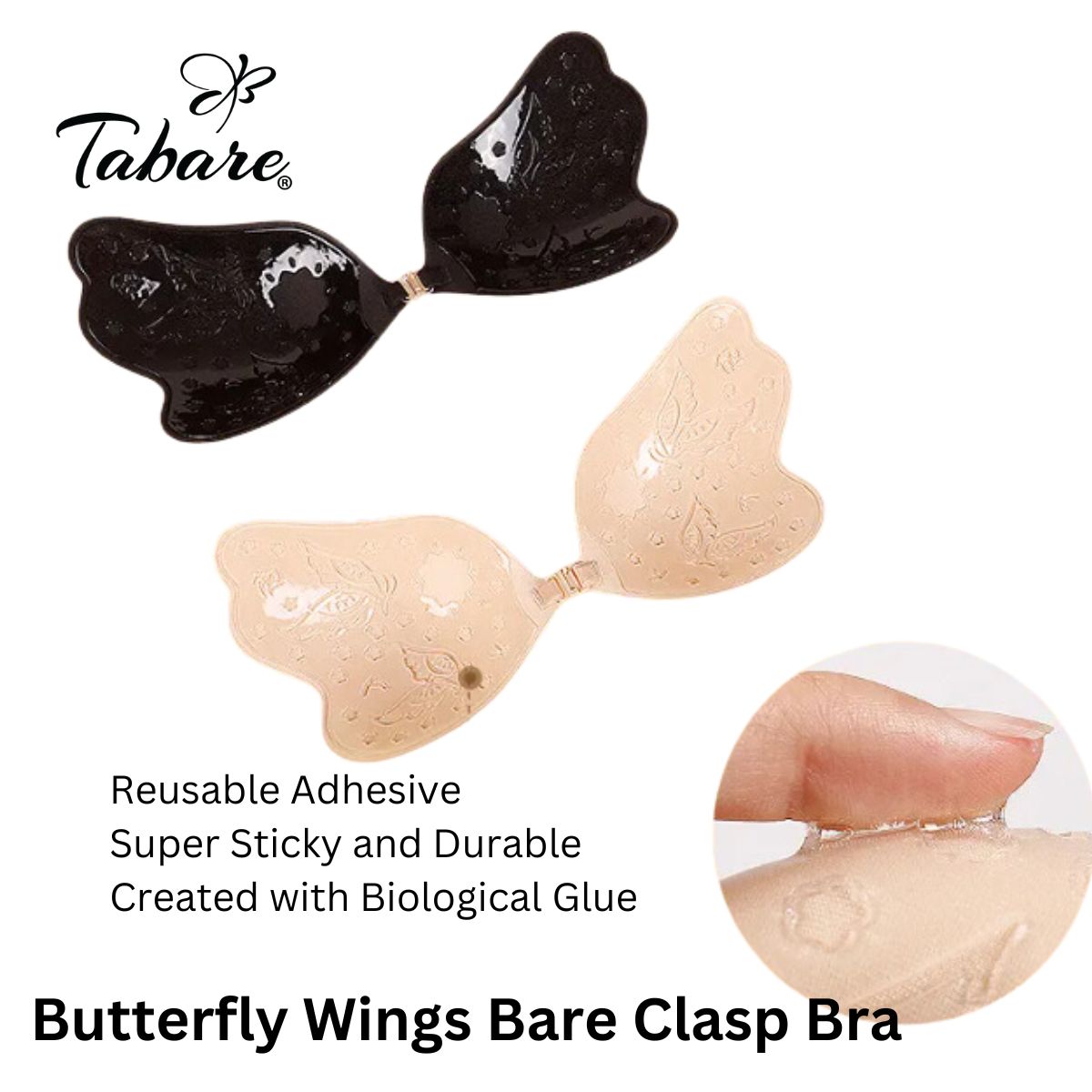Butterfly Wings Bare Clasp Reusable Adhesive Bra - Baretique