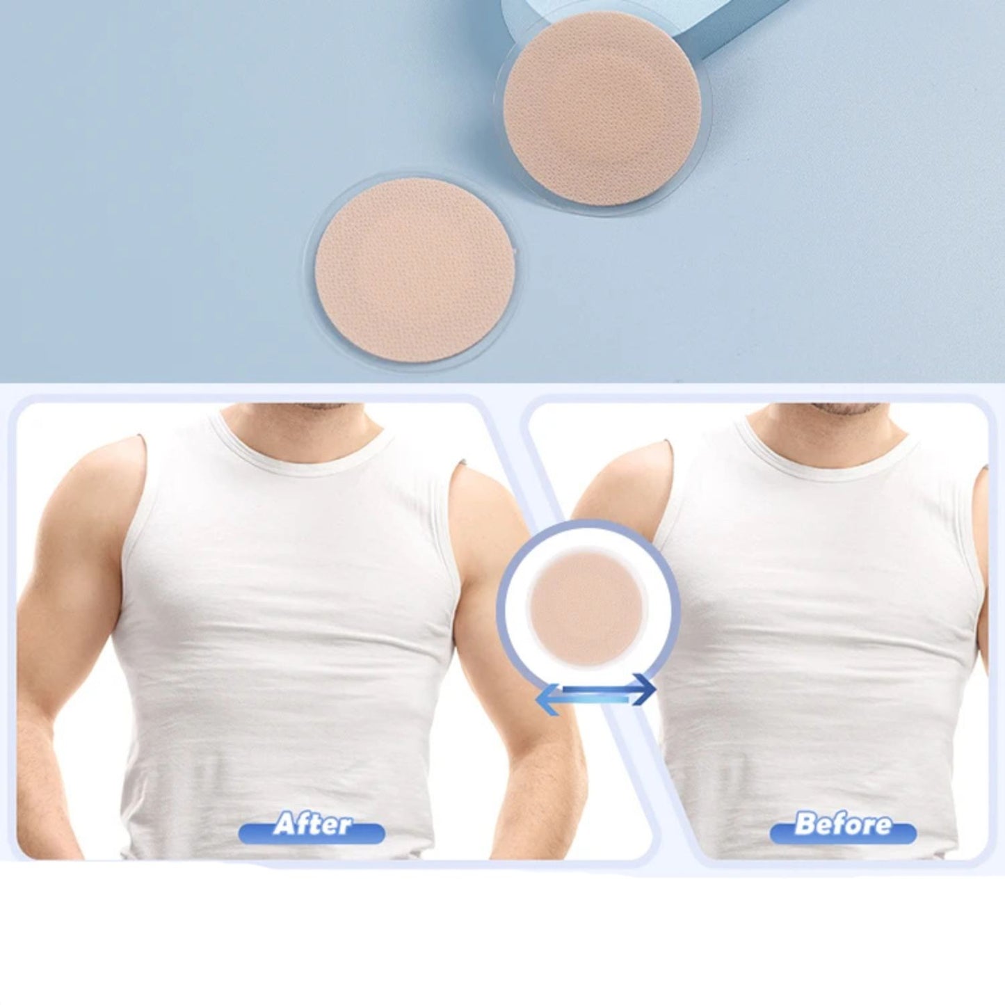 Men Soft Fabric Reusable Nipple Protectors - Washable and Sweatproof