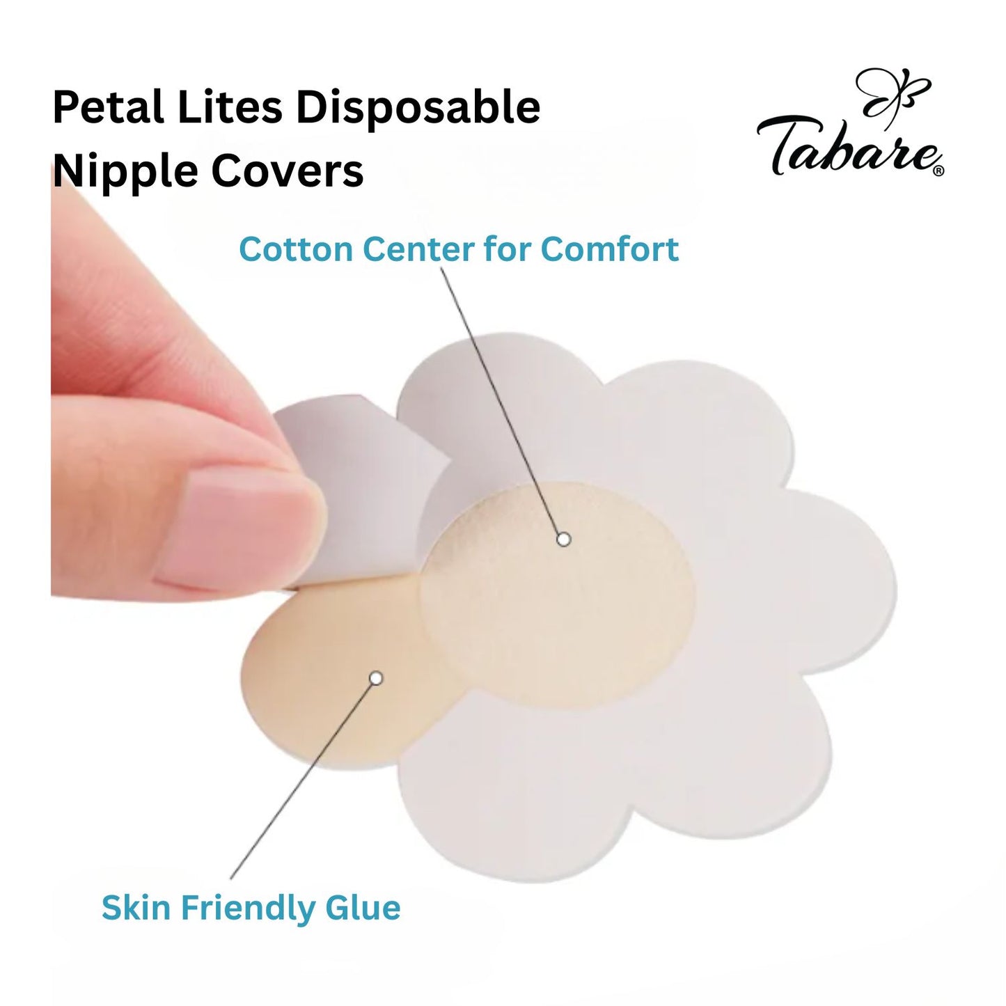 Tabare Petal Lites Disposable Satin Nipple Covers