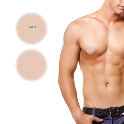 Men Soft Fabric Reusable Nipple Protectors - Washable and Sweatproof